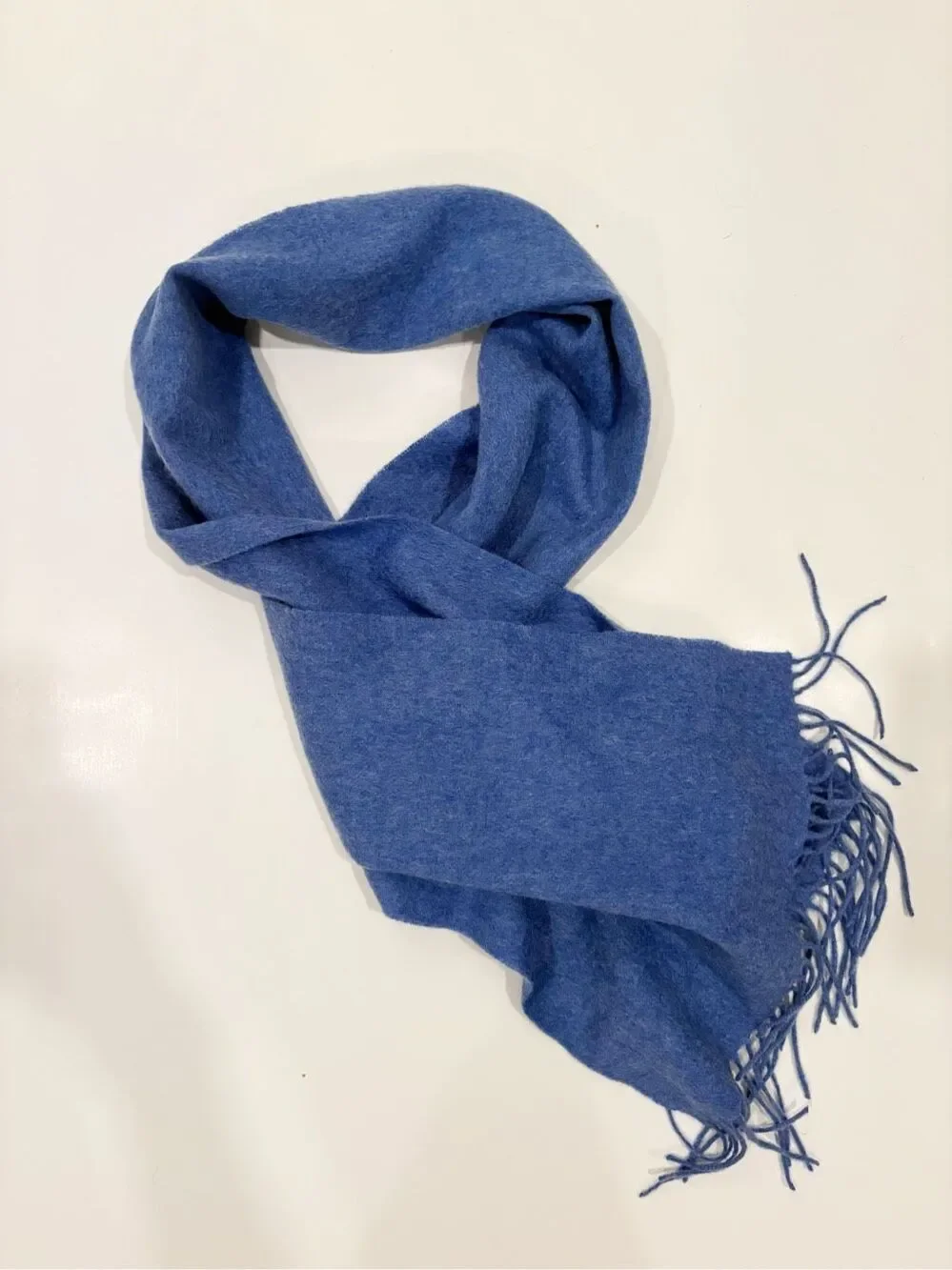 Alan Flusser 100% Cashmere Scarf Blue
